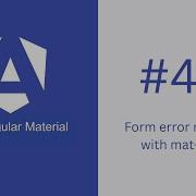 Form Error Message With Mat Error