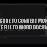 Python Code To Convert Morse Code Wave File To Word Document