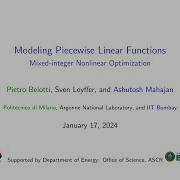 Lecture 12 Modeling Piecewise Linear Functions By Sven Leyffer