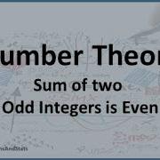 Number Theory The Sum Of Two Odd Numbers Are Even