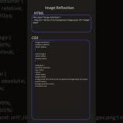 Image Reflection With Html Css Htmlcss Csseffect Shorts