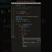 How To Make Rainbow Spiral In Python Turtle Library Python Programming Coding Pythontricks