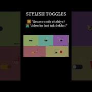 Stylish CSS Toggle Switches Only HTML CSS Shorts Css Webdevelopment