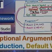 Optional Argument Introduction Default Value Passing Parameters And Arguments VB Net