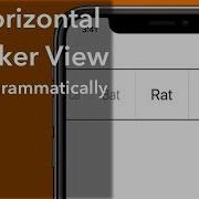 Horizontal UIPickerView Programmatically Swift 4 Xcode 9 0