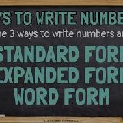 Writing Numbers In Standard Expanded And Word Form