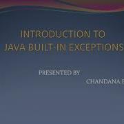 Java Built In Exceptions