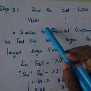 Lecture 20 Linear Discriminant Analysis LDA With Solved Example