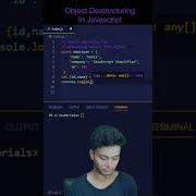 How To Use Object Destructuring In JavaScript JavaScript Interview Question JavaScript