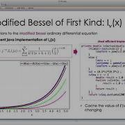 Java For Scientific Computing Modified Bessel Function Of The First Kind