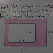 Find Area Of The Shaded Region Of A Rectangle Using Polynomials