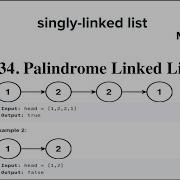 Palindrome Linked List LeetCode Data Structure Python Programming