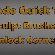 MODO Quick Tip Sculpt Brushes Unlock Corners
