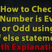 Java Program To Check A Number Is Even Or Odd Using If Else Statement With Explanation