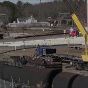 Transloading Rebar From Train To Truck Davisville RI 2 2023