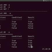 SHELL OPERATOR TEST LOGICAL OPERATORS