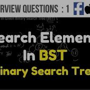 Search Element In Binary Search Tree BST