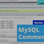 Comments In MySQL MySQL Tutorials Letsfindcourse