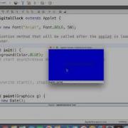 How To Display A Digital Clock In Applet Window