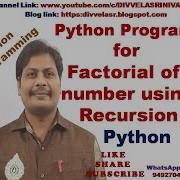 Factorial Program Using Recursion In Python Factorial Of A Number Using Recursion In Python