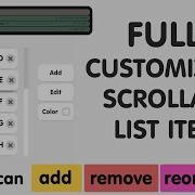 Fully Customizable Scroll List Template