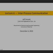 SE 350 Lecture 6 Inter Process Communication IPC