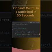Console WriteLine Explained In 60 Seconds