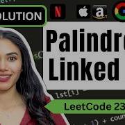 Palindrome Linked List Leetcode Linkedlist