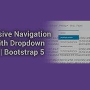 Responsive Navigation Bar With Dropdown Menu Bootstrap 5