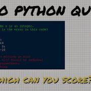 Introductory Python Quiz 2 Test Your Knowledge