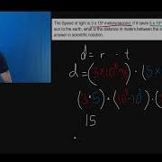 Scientific Notation Word Problem Speed Of Light ASL