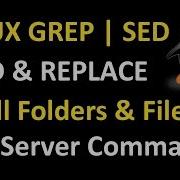 Grep Sed Command To Find And Replace Text In All Folders In Linux Server