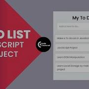 Learn How To Make A To Do List Using HTML CSS And JavaScript