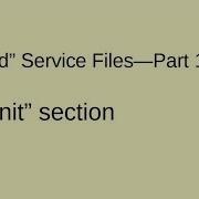 Файлы служб Systemd Часть 1