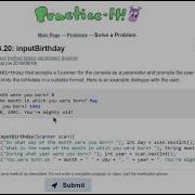 Java Practice It 3 20 InputBirthday Method Basics Parameters Scanner