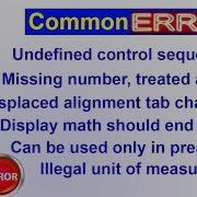 Common Errors In LaTeX Latex Basic Tutorial 34