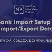 Bank Import Setup Import Export Data