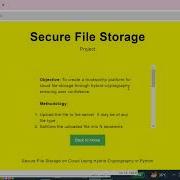 Secure File Storage On Cloud Using Hybrid Cryptography In Python Project For Final Year Research