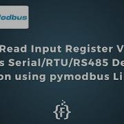 How To Read Input Register Values Of Modbus Serial RTU RS485 Device In Python Using Pymodbus Library
