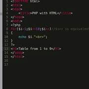PHP Day 15 Using For Loop To Print Numbers In HTML Table