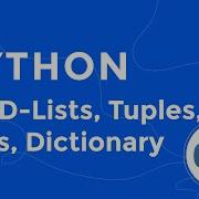 Python Lists Tuples Sets Dictionary Python Tutorial For Beginners Coder033