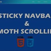 Create Sticky Navbar Smooth Scrolling With HTML CSS No Javascript Jquery UI Dev