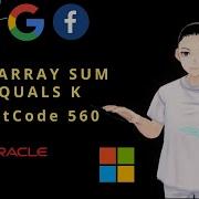 Leetcode 560 Subarray Sum Equals K JAVA Solution Explained