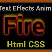 Fire Text Effects CSS Animation