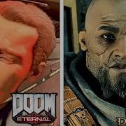 Every Time Doomguy Interacts With Humans Doom The Dark Ages Vs Eternal