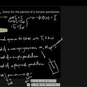 What Is A Torsion Pendulum And How Do You Derive Its Period AP Physics C Mechanics Oscillations