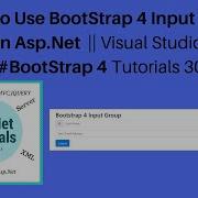 How To Use Bootstrap 4 Input Group Class In Asp Net Vs2019 Bootstrap 4 Tutorials 30