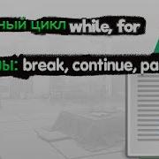 Python C 0 19 вложенный цикл While For и операторы Break Continue Pass