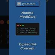 Модификаторы доступа в TypeScript Public Private Protected Typescript Typescripttutorial