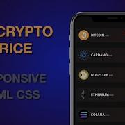 API Crypto Price Responsive Dashboard HTML CSS And JS Website Design Idea No Talking